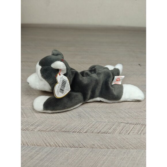 Ty Beanie Babies Nanook Husky Plush Dog 8" Gray White Stuffed Animal Collectible - Picture 2 of 5